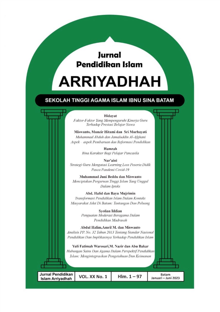 					View Vol. 20 No. 1 (2023): Jurnal Arriyadhah
				